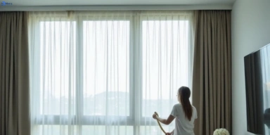 Delicate sheer drape cleaning keon-park-vic Matty Curtain Cleaning