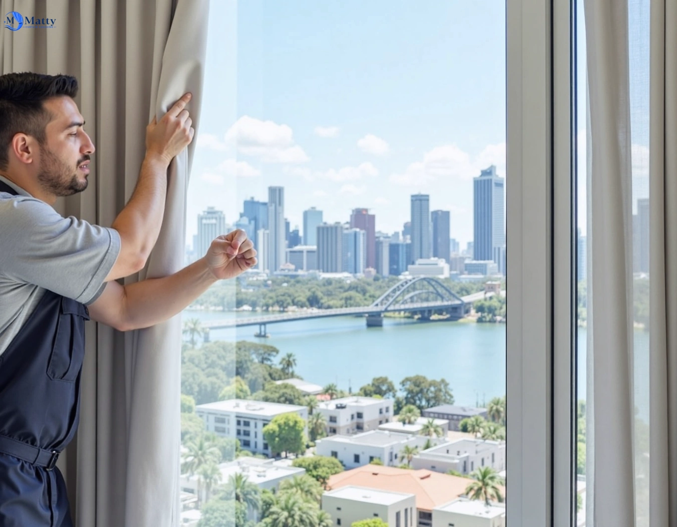 Professional curtain steam cleaning service keon-park-vic QLD by Matty Curtain Cleaning
